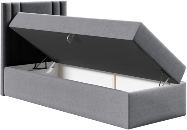 Boxspringbett 'Harlon Mini' links, weiß, 80x200 cm Bild 3