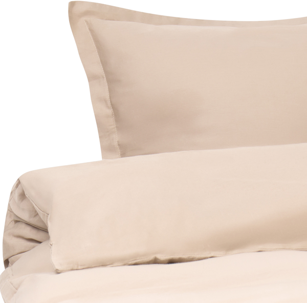 Bettwäsche-Set PARKROSE Baumwollsatin 200 x 200 cm Beige