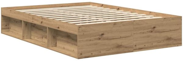 vidaXL Bettgestell ohne Matratze Artisan-Eiche 120x190cm Holzwerkstoff 3328877 Bild 7