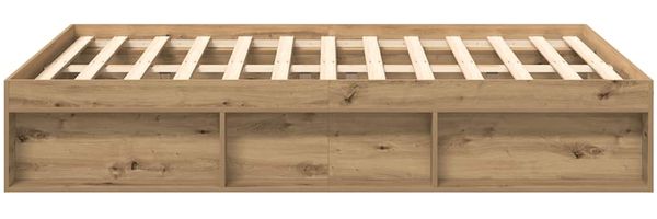vidaXL Bettgestell ohne Matratze Artisan-Eiche 120x190cm Holzwerkstoff 3328877 Bild 6