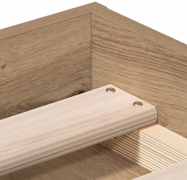 vidaXL Bettgestell ohne Matratze Artisan-Eiche 120x190cm Holzwerkstoff 3328877 Bild 8