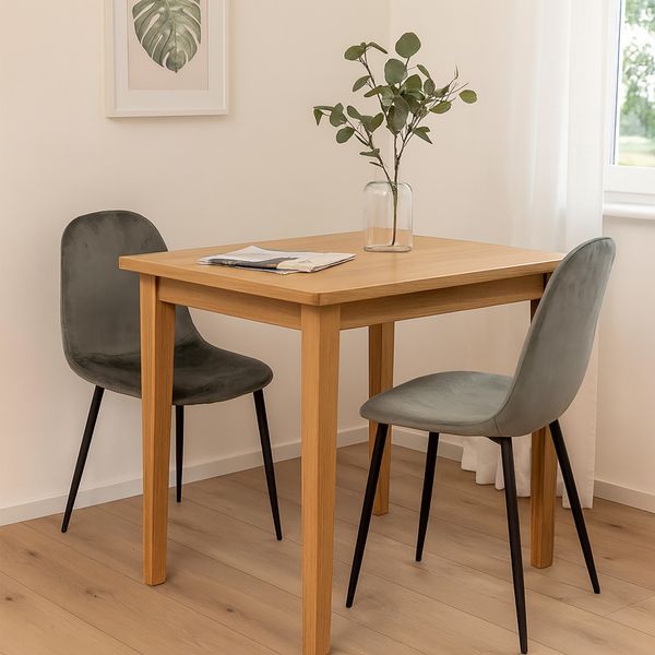 Stuhl Savannah Velvet Grau 2er-Set