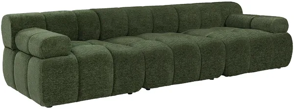 Vente-unique - FACIVIL Sofa Stoff Grün - B 94 cm x H 70 cm x L 282 cm