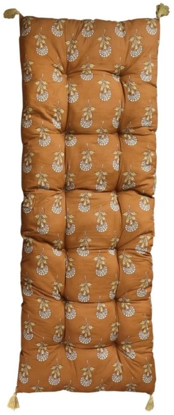 Chic Antique - Liegestuhl Auflage Polster 180x70cm Blumen Terracotta 16103314