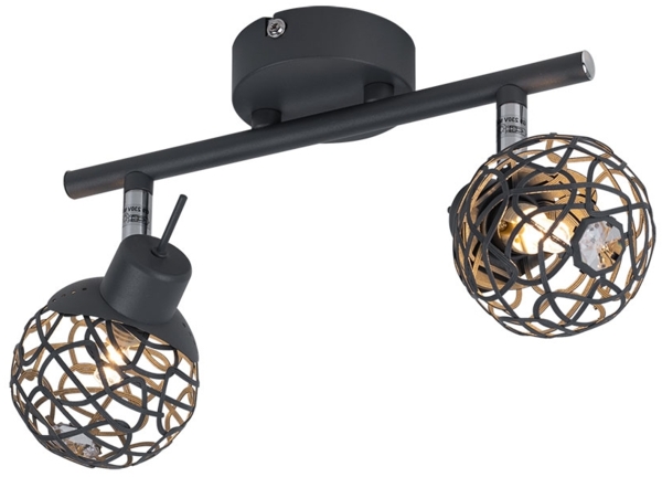 Deckenleuchte, Strahler verstellbar, Aluminium, L 25 cm