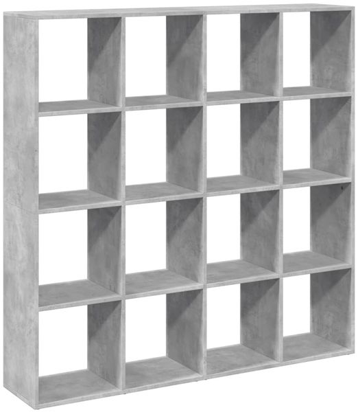vidaXL Bücherregal Betongrau 137,5x29x137,5 cm Holzwerkstoff 3310292 Bild 5