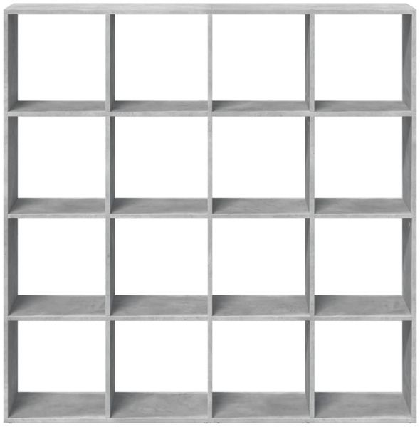 vidaXL Bücherregal Betongrau 137,5x29x137,5 cm Holzwerkstoff 3310292 Bild 4