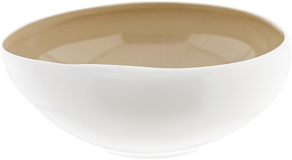 Wave Cream Servier- & Salatschale aus hochwertigem Porzellan - 23 x 8 cm