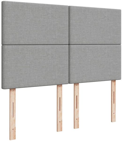 vidaXL Boxspringbett mit Matratze Hellgrau 140x200 cm Stoff 3292804 Bild 7
