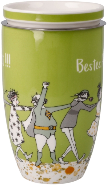 Goebel Teetasse mit Deckel und Sieb Barbara Freundlieb - Das beste Alter, Fine Bone China, Bunt, 0. 45 L, 27001361 Bild 5