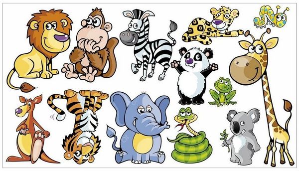 nikima Wandtattoo 046 Wandtattoo niedliche Tiere (PVC-Folie)