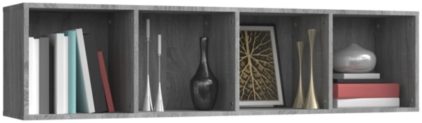 vidaXL Bücherschrank/TV-Schrank Grau Sonoma 143x30x36cm Holzwerkstoff 815271 Bild 4