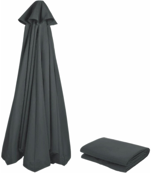 Ersatz-Sonnenschirmbezug 3m Anthrazit UV-Schutz 80 Windfest Terrasse