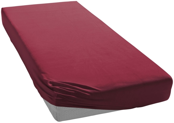Irisette Mako-Jersey Betttuch Jupiter 0008 bordeaux 100x200 cm 8-68 bordeaux