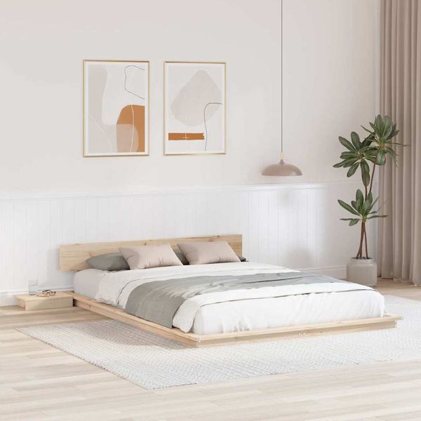 vidaXL Bettgestell Braun 140 x 200 cm Holz 872398