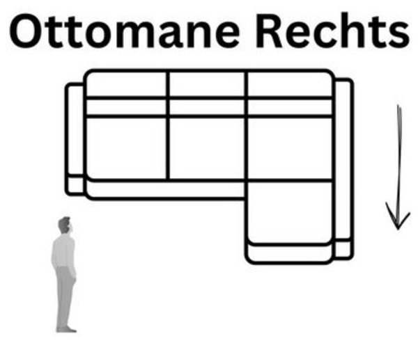 Nobelaa 'Aster' Ecksofa mit Ottomane, Teddy-Bouclé weiß, 70 x 170 x 330 cm, Rechts Bild 4