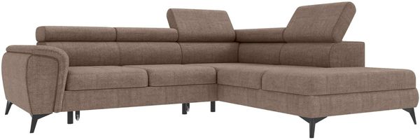 Couch Zento L Form in Samtstoff - Samtstoff - antilope - Rechts