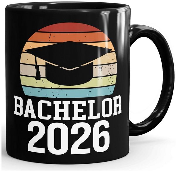 MoonWorks Tasse Kaffee-Tasse Bachelor 2026 - Geschenk Studium Abschluss Prüfung, Keramik