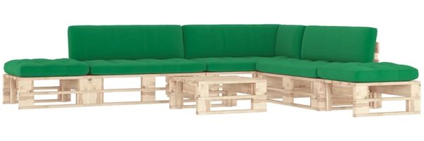 vidaXL 6-tlg. Paletten-Lounge-Set mit Kissen Imprägniertes Kiefernholz 3066894
