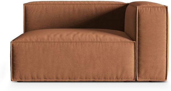 Micadoni Eckmodul Nuria 2-Sitzer Rechts Samt Honig