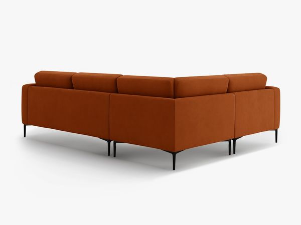 Micadoni Ecksofa Bemy 4-Sitzer Links Samt Terrakotta Bild 3