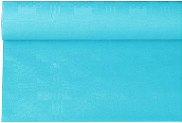 Papiertischtuch mit Damastprägung 6 m x 1,2 m türkis
