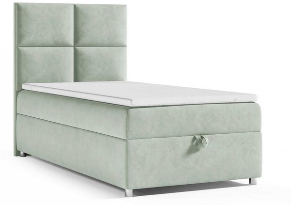 Best for Home Boxspringbett mit Bettkasten Trinity K2 Single Bonell-Matratze inkl. 7 cm Topper (Einzelbett, Hotelbett, Polsterbett gepolstertes Kopfteil, Jugendbett, Kinderbett versch. Größen, 70x200 80x200 90x200 100x200 cm), verschiedene Liefermöglic...