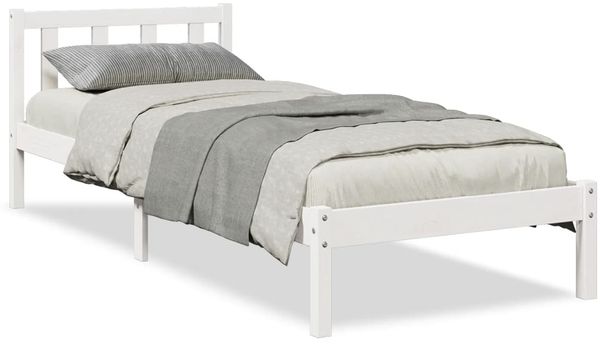 Betten für Erwachsene, Massivholzbett Extra Lang ohne Matratze Weiß 100x220 Kieferholz de515
