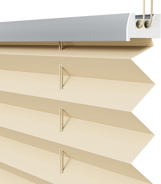 Sekey Plissee Faltrollo Klemmfix ohne Bohren Creme 110x130cm Bild 3