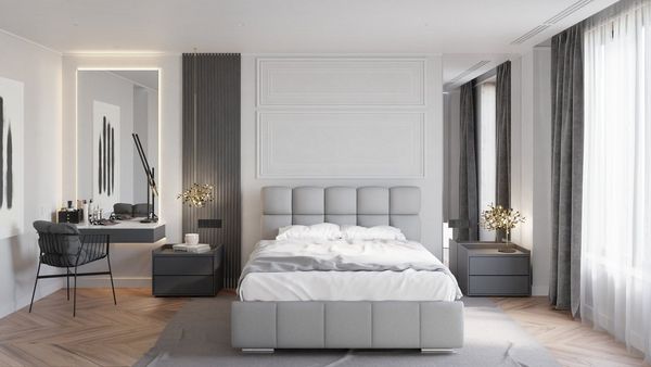 PANDA MÖBEL GmbH Polsterbett BLISS Luxus-Bett mit Lattenrost Wahl federkernmatraze, kokosmatratze, (Stabile Rahmenkonstruktion Metallrahmen), Ein Luxusbett in jeder Größe 140x200cm 160x200 cm 180x200cm