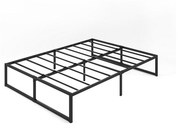 ZINUS Bettgestell Lorelei, moderner Bettrahmen mit integriertem Lattenrost, Gästebett (Packung, 1-tlg, Metallbett, Schwarz, 160x200 cm), Kinderleichter Aufbau, EcoFriendly Packaging, ohne Matratze
