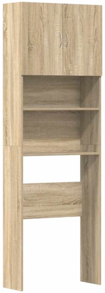 vidaXL Waschmaschinenregal Sonoma-Eiche 64x24x190 cm Holzwerkstoff 859129