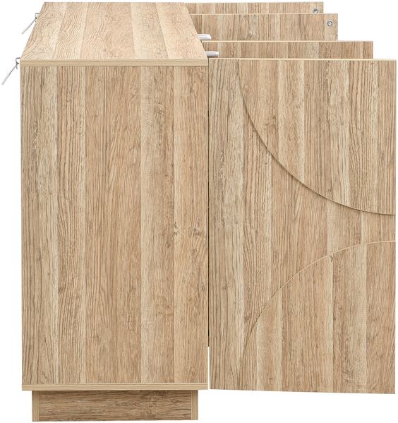 Merax Sideboard Kommode mit Regalen, Sideboard mit Rebounder, natürliche Holzmaserung Bild 7