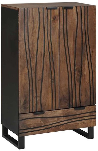 vidaXL Hochboard Braun 60 x 33 x 100 cm massives Mangoholz 4018038