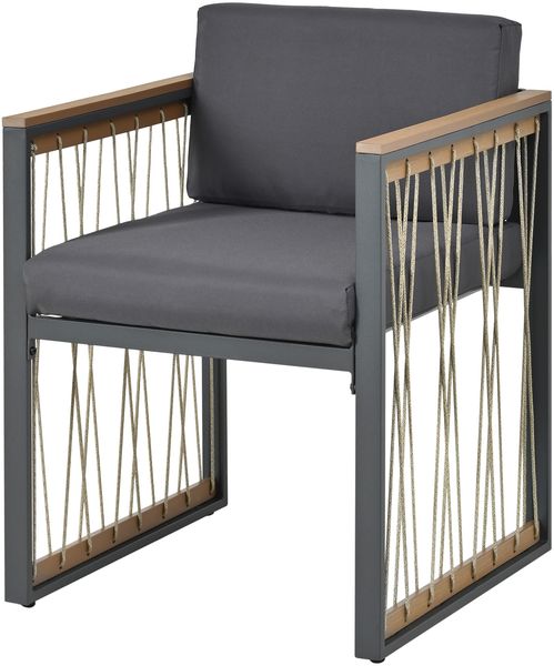 LVHOM 7-tlg. Garten-Essgruppe, Gartenmöbel Set mit Kissen, Gartenlounge-Set Akazie, Sitzgruppe Polyrattan, Loungeset Balkonset für 6 Personen Bild 7