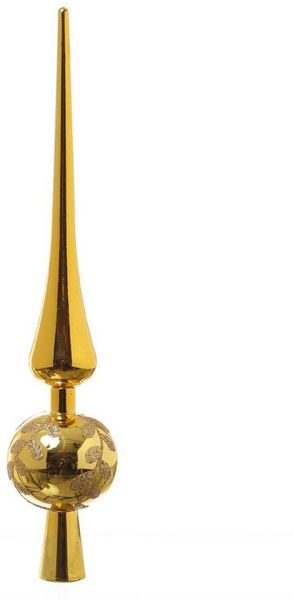 MARELIDA Christbaumspitze Weihnachtsbaumspitze Tannenbaumspitze bruchfest gold glänzend H: 30cm