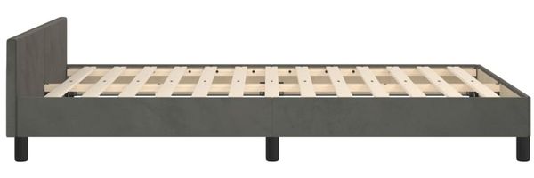 Bettgestell mit Kopfteil Samt Dunkelgrau 120x200 cm Bild 7