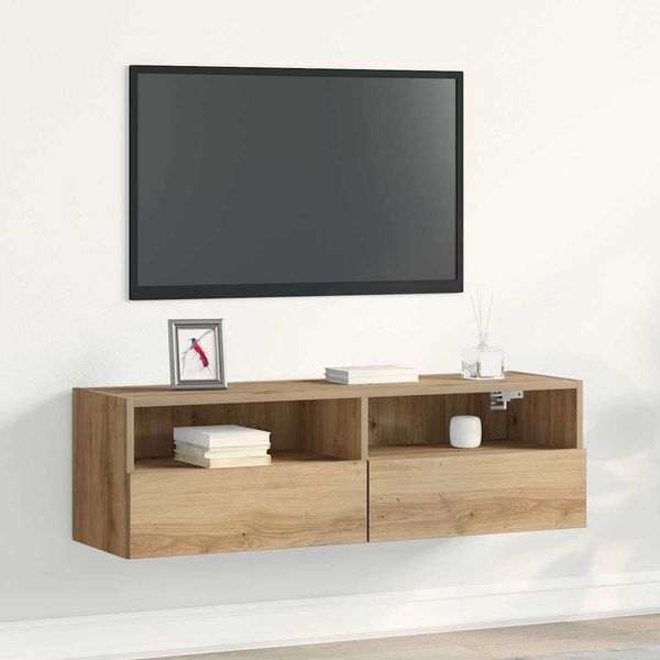 TV-Wandschrank, TV-Hängeboard Fernsehschrank Artisan-Eiche 100 x 30 x 30 cm Holzwerkstoff