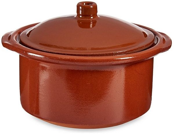 Annastore Dampfgartopf Tontopf Cocotte mit Deckel - ofenfest und hitzebeständig, Auflaufform, Cocotte Ofentopf