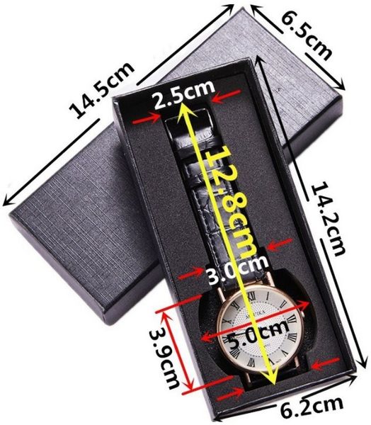 BAYLI Schmucketui 10er Set Geschenk Uhrenbox für 1 Uhr, 145 x 65 mm Uhrenkarton in Schwa
