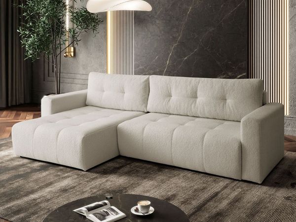 Lookway Ecksofa ASTON L-Form Couch, mit Bettkasten und Schlaffunktion