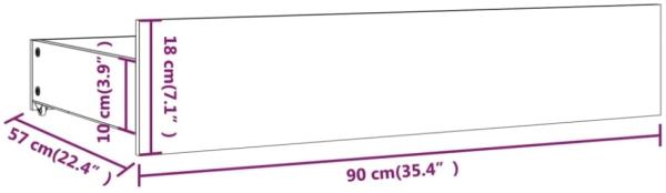 Bett mit Schubladen 135x190 cm 4FT6 Double [3103544] Bild 7
