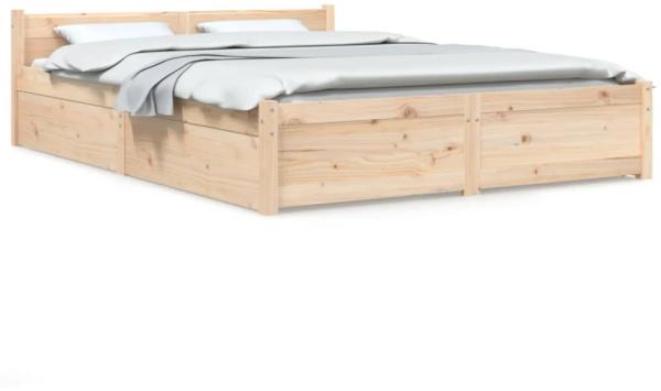 Bett mit Schubladen 135x190 cm 4FT6 Double [3103544] Bild 3