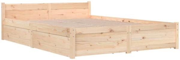 Bett mit Schubladen 135x190 cm 4FT6 Double [3103544] Bild 2