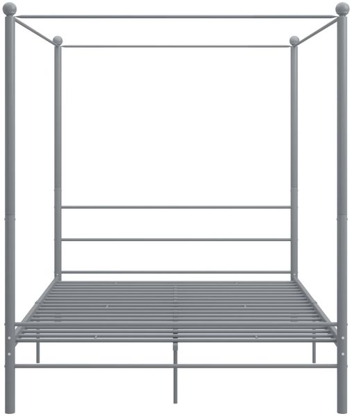 vidaXL Himmelbett Grau Metall 160x200 cm 325065 Bild 4