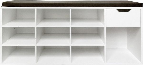 HTI-Living Schuhbank Schuhbank Lisa Weiß (Stück, 1-St, 1 Schuhbank), Schuhregal 10 Fächer