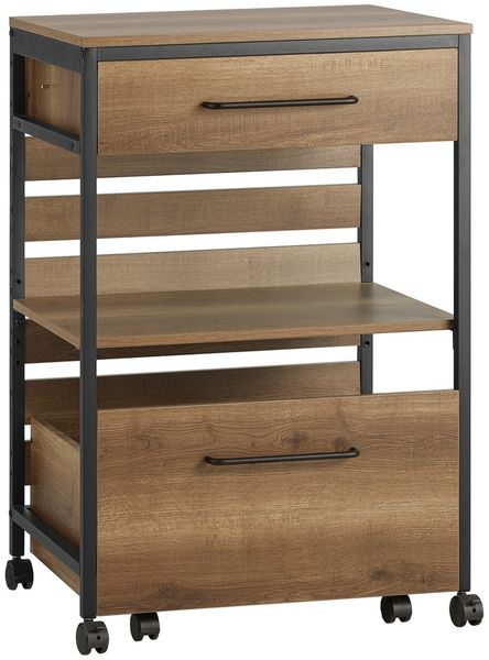 SoBuy FKW118-PF Küchenwagen, Spanplatte, Melamin, Braun, 60 x 90 x 45 cm