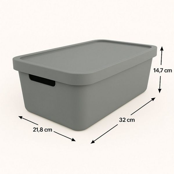 Plastard Aufbewahrungsbox mit Deckel von 7,5 - 31 Liter in verschied, Farben, Transportbox (4er-Set, 4 St), Lagerbox, Spielzeugbox, BPA-Frei Storagebox