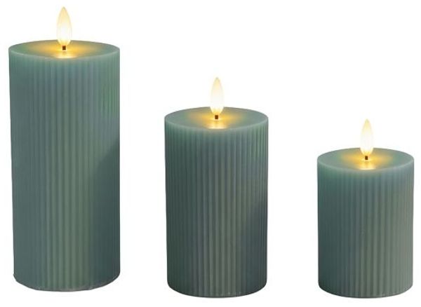 Relaxdays LED Kerzen 3er Set
