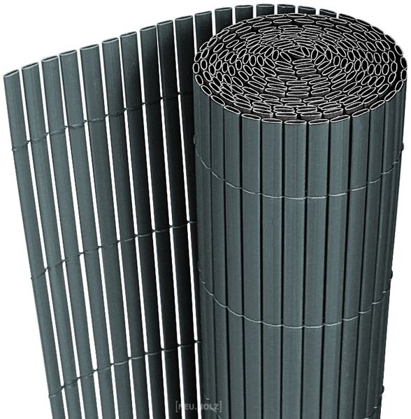 Sichtschutzmatte Hidden 200x300 cm PVC Grau neu. haus